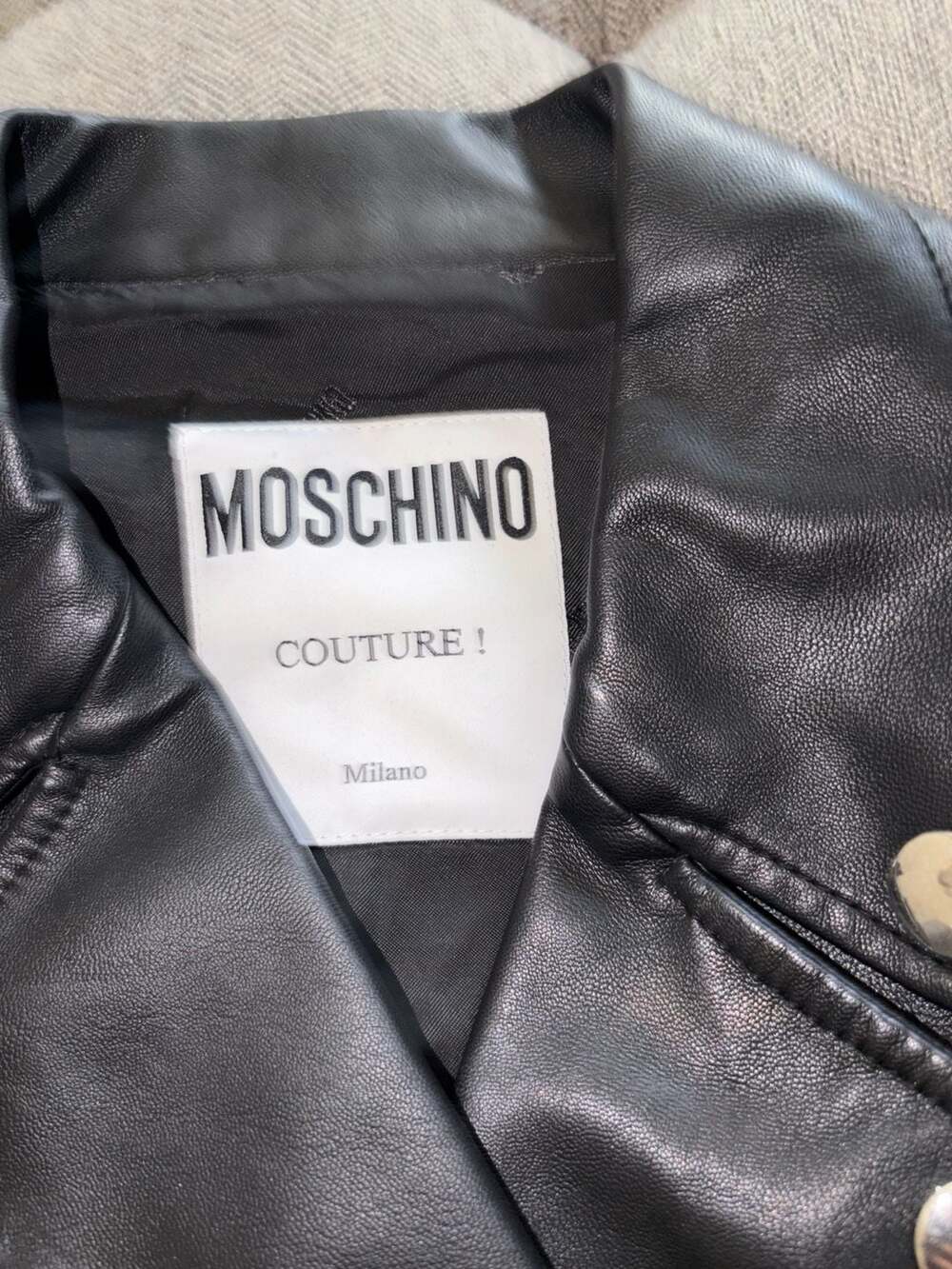 Moschino Couture Jeremy Scott Leather Biker Vest - Picture 2 of 6